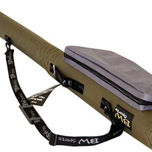 BW Sports Spinning Rod & Reel Case for (9 ft.) 2-Piece Spinning or Baitcasting Rods , rc-5070 gray on olive